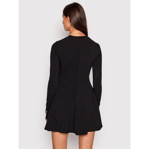 Versace Jeans Couture Black Cutout Front Mini Dress Size 8 - Picture 3 of 11